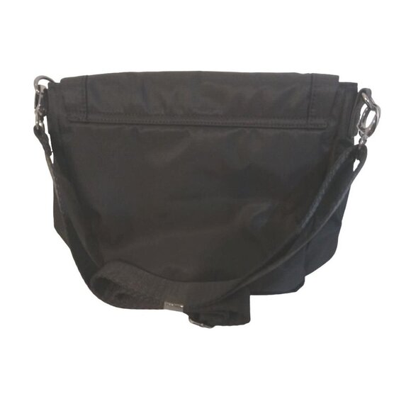 FILA Sport Handbag Crossbody Bag Black Adjustable Strap 3 Zipper Snap Button - Picture 6 of 7